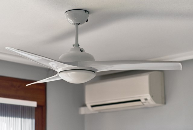 White ceiling fan