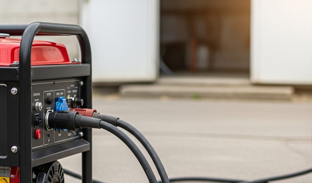 Portable generator connection for manual transfer switch