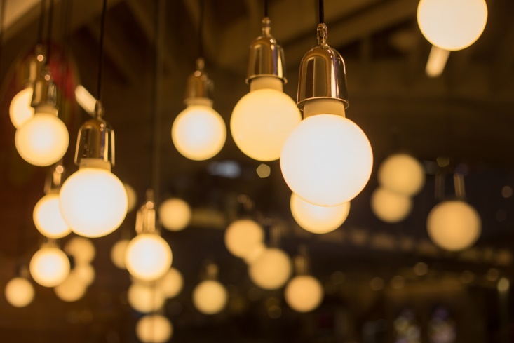 Hanging light bulbs
